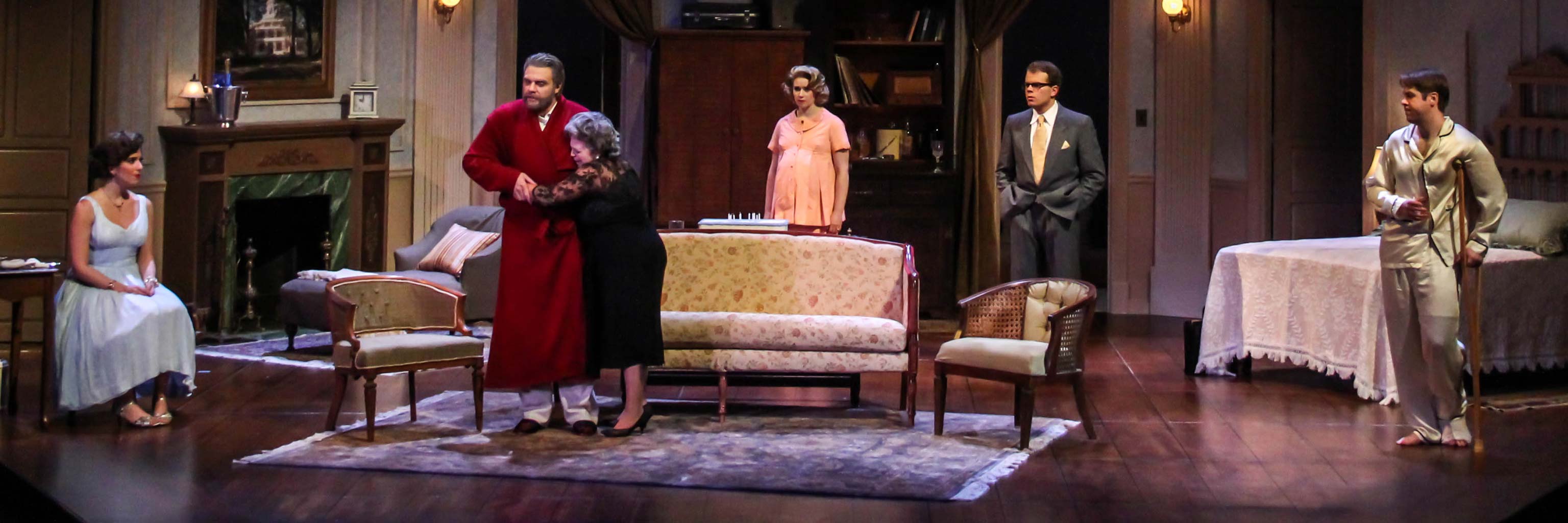 dramatic scene on the stage