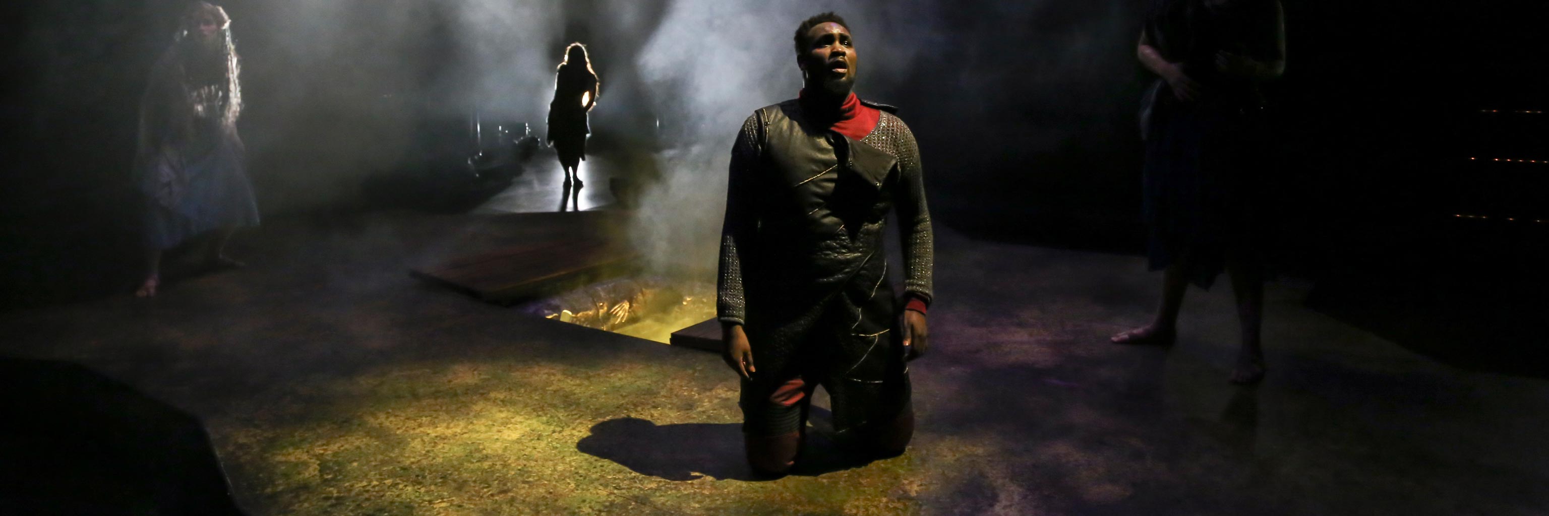 Actors on stage during Macbeth