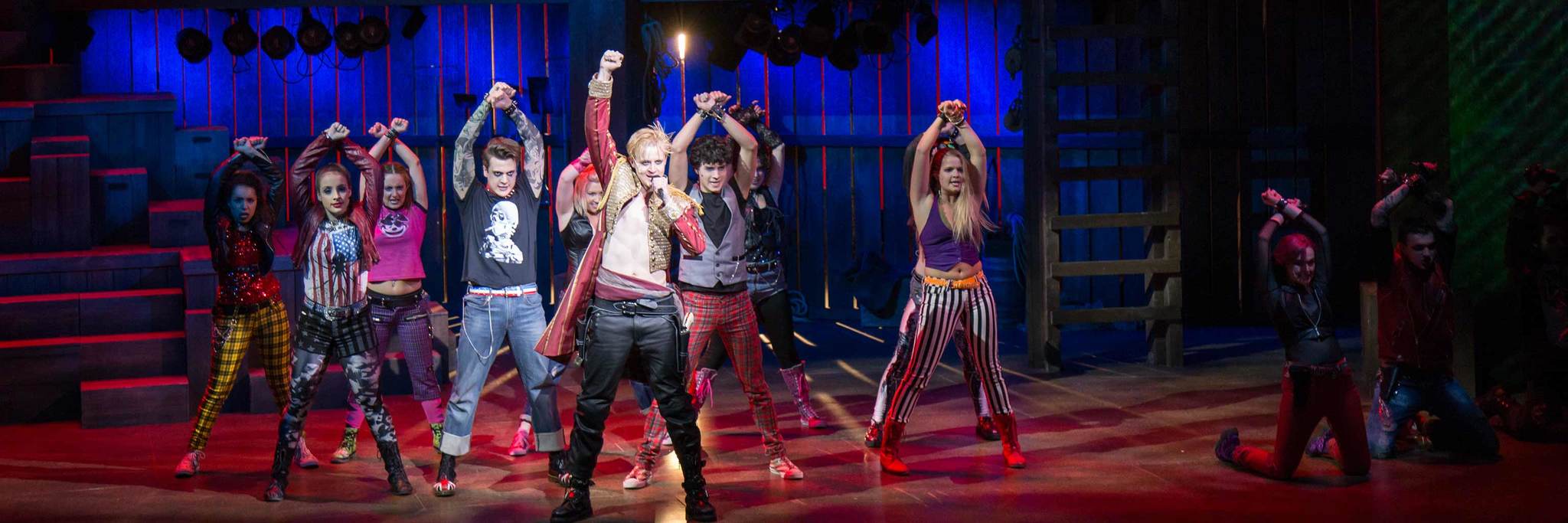 Actors pose at the end of Bloody Jackson show