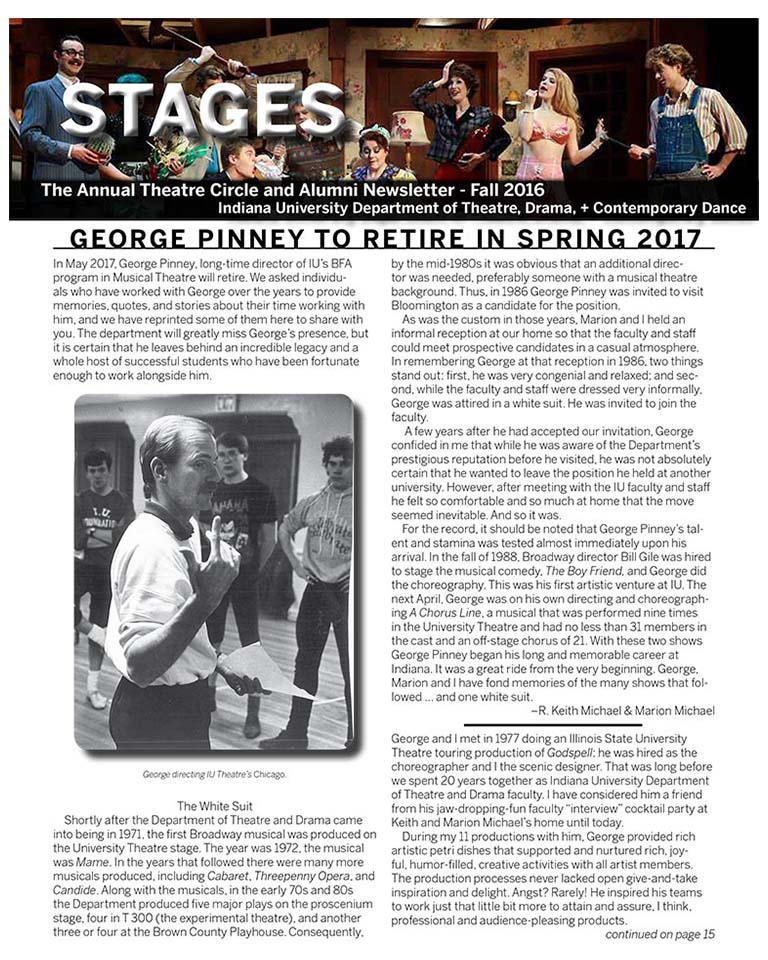 Stages Newsletter Fall 2016
