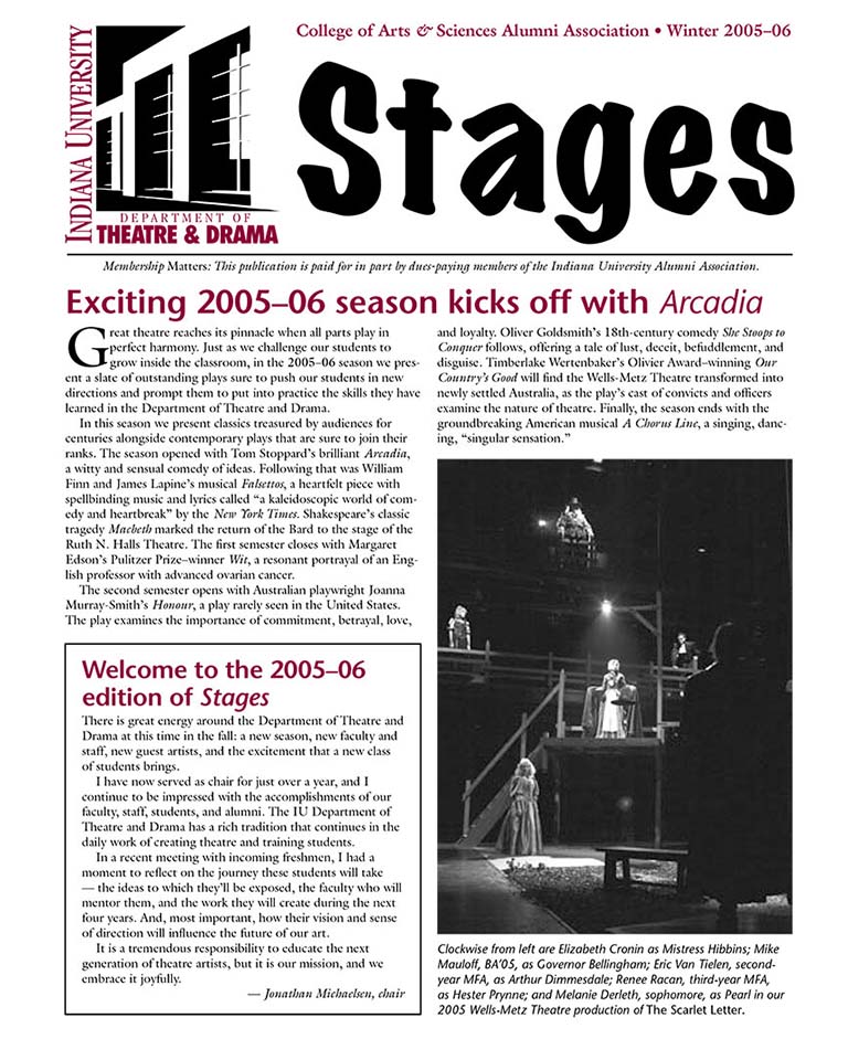 Stages Newsletter Fall 2005