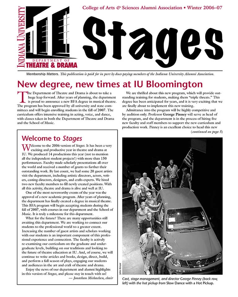 Stages Newsletter Fall 2006