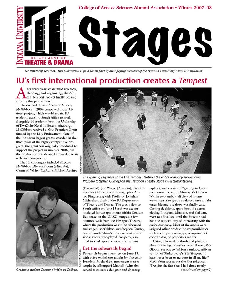 Stages Newsletter Fall 2007