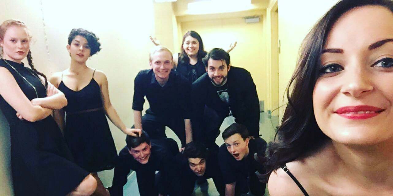 Selfie with student group