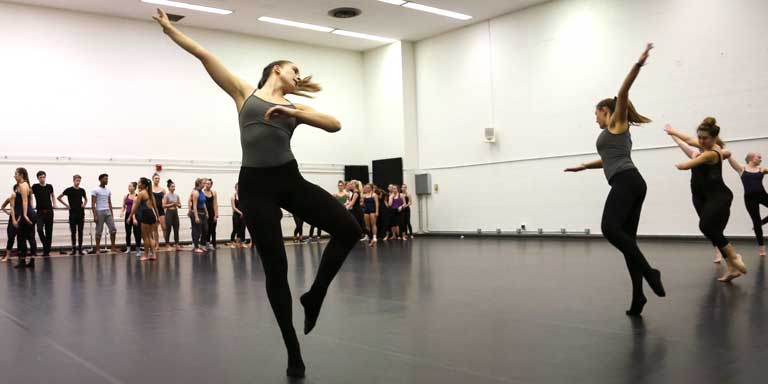 Students dancing in Public Health Studio (161)