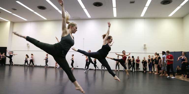 Students dancing in Public Health Studio (161)